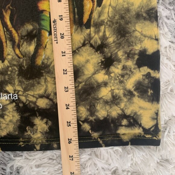 Vintage Y2K Dye Shirt Lion Head Rasta Men's Large Yellow Jamaican RL - Picture 5 of 6